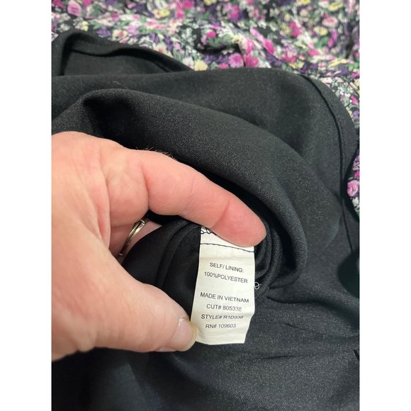 Chris McLaughlin woman’s black lined floral sleeveless midi dress size 6. - Picture 5 of 7